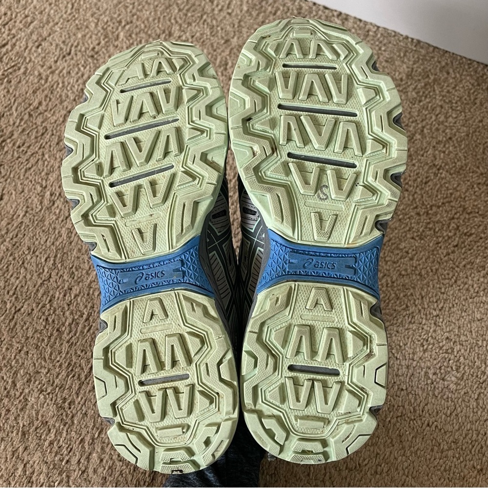 ASICS Gel Venture 7 Trail Shoe Women’s 9 Gray and Mint Athletic Sneakers - Picture 8 of 11